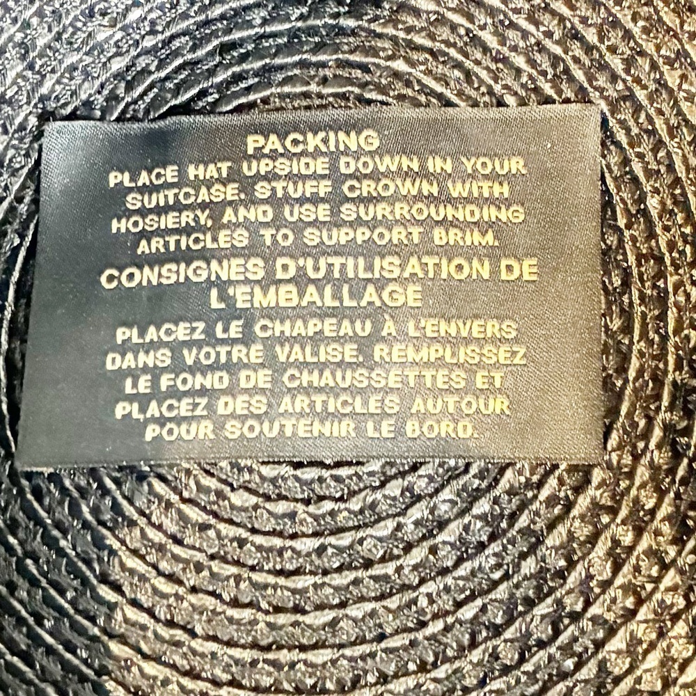 Eric Javits | Black Wide Brimmed Packable Hat SPF 50 - Picture 5 of 6